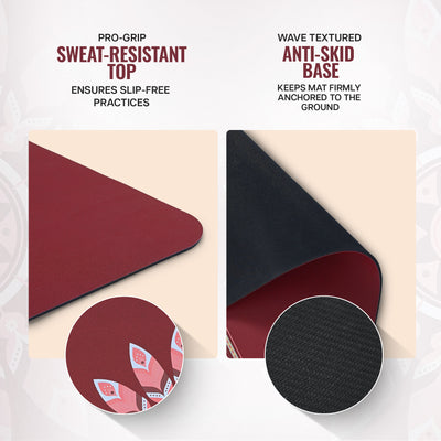 PU Alignment & Natural Rubber Yoga Mat 6mm