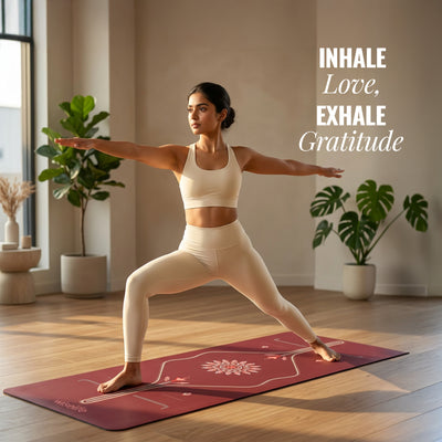 PU Alignment & Natural Rubber Yoga Mat 6mm