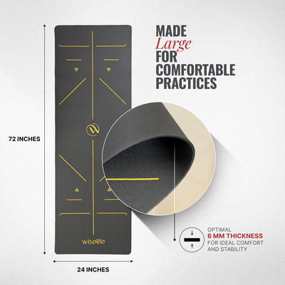 True Alignment TPE Yoga Mat - 6mm