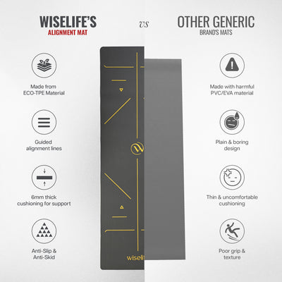 True Alignment TPE Yoga Mat - 6mm