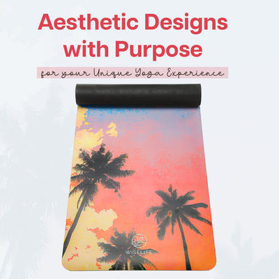 PU Printed & Natural Rubber Yoga Mat- 6mm, Californication