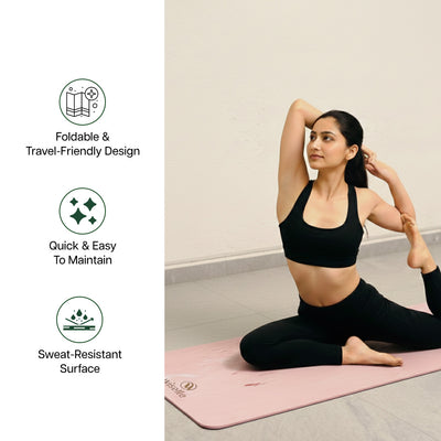 Foldable Rubber Beach Yoga Mat - 2mm
