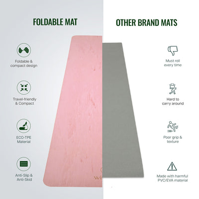 Foldable Rubber Beach Yoga Mat - 2mm