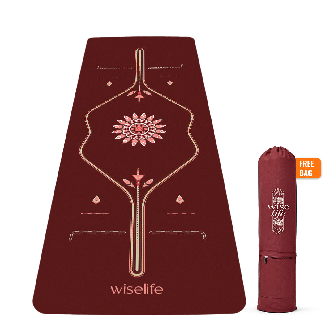 PU Alignment & Natural Rubber Yoga Mat