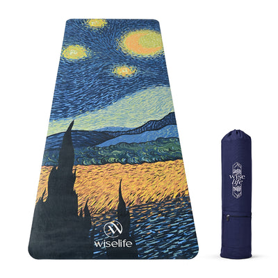 PU & Natural Rubber Yoga Mat - 6mm, Starry Night