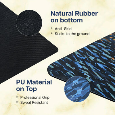 PU & Natural Rubber Yoga Mat - 6mm, Starry Night