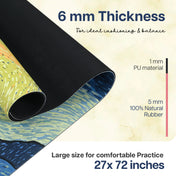 PU & Natural Rubber Yoga Mat - 6mm, Starry Night