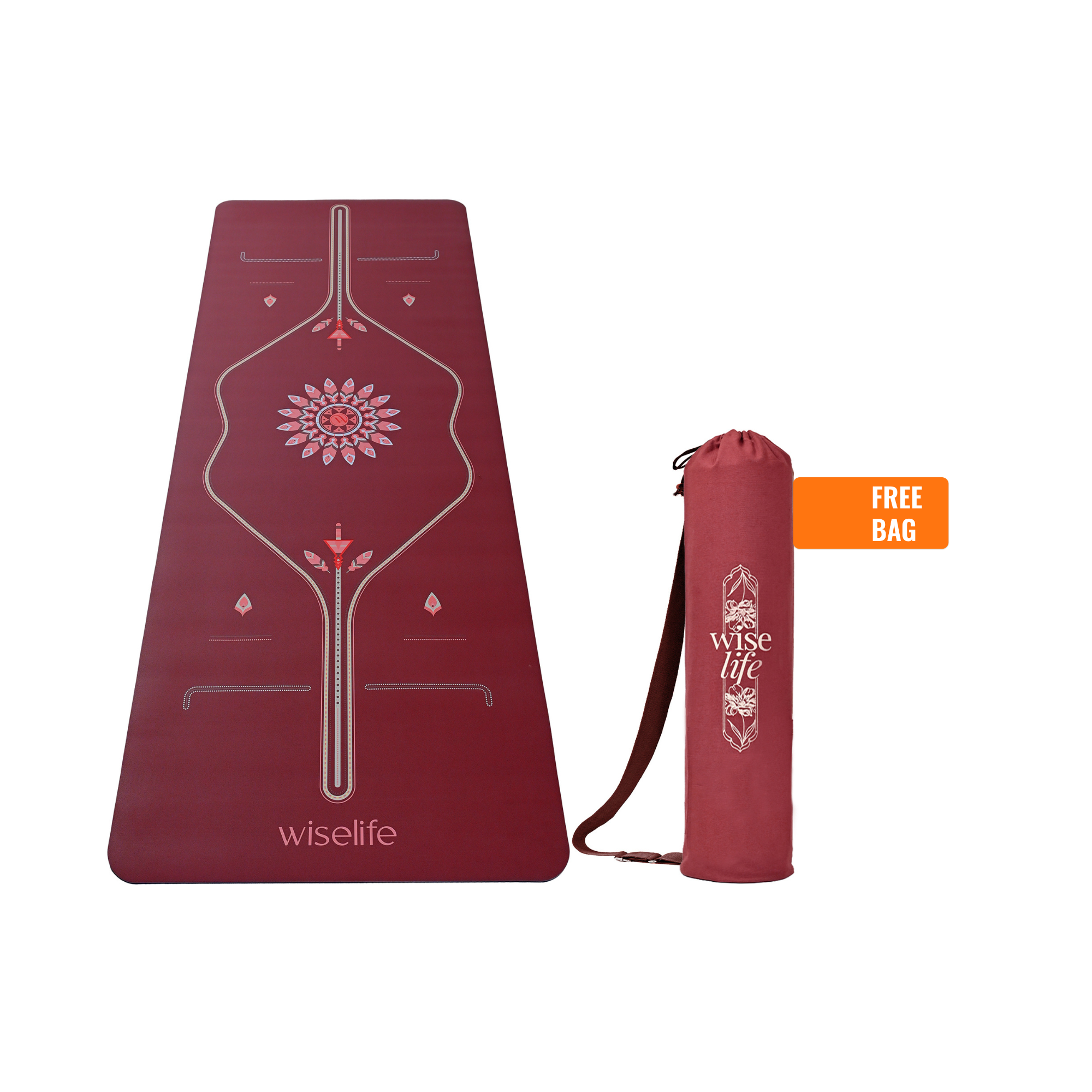 PU Alignment & Natural Rubber Yoga Mat