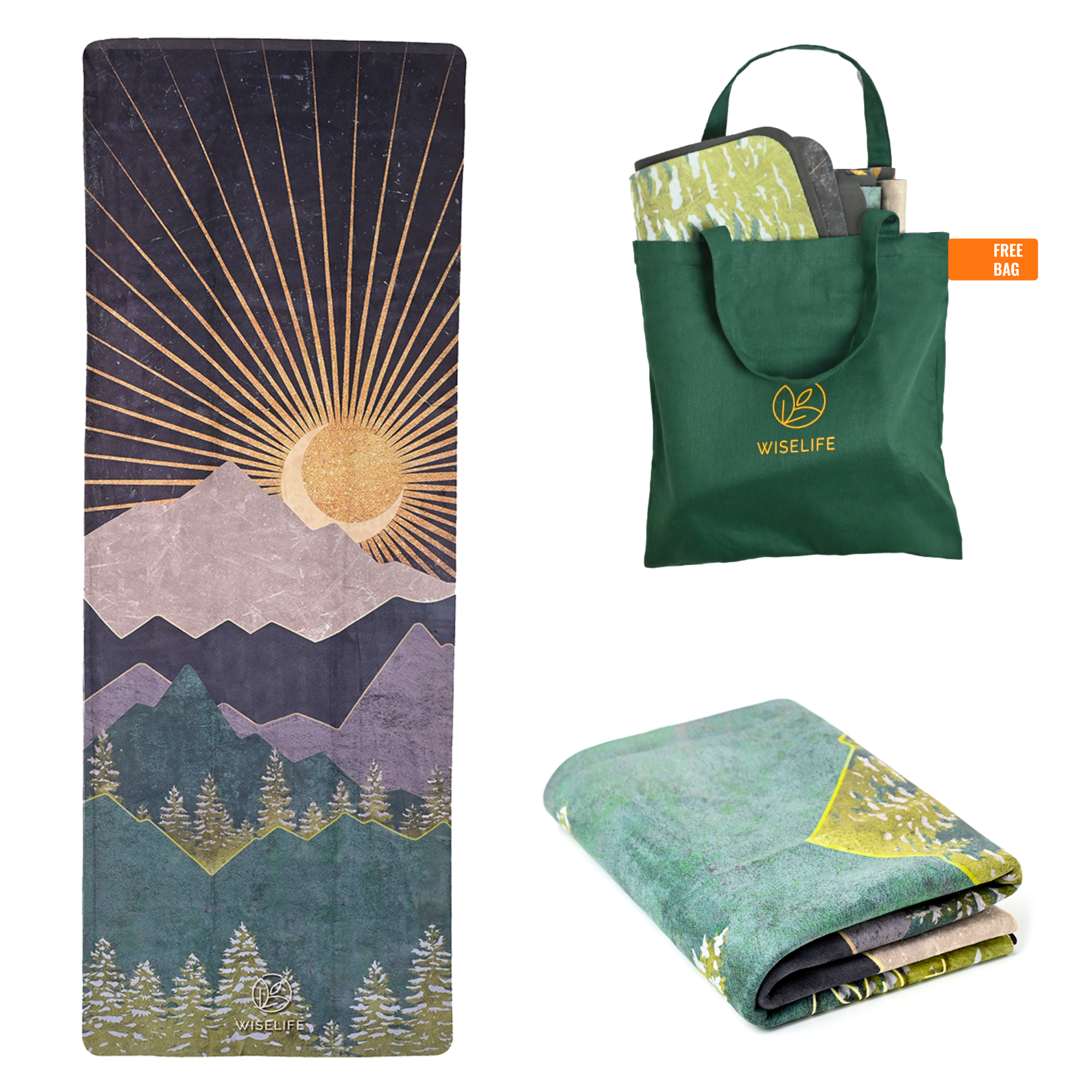 Foldable Microfiber Yoga Mat - 1MM