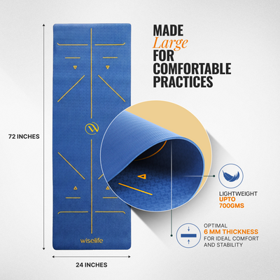 True Alignment TPE Yoga Mat - 6mm