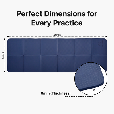 Wiselife Foldable Travel Yoga Mat TPE 6mm