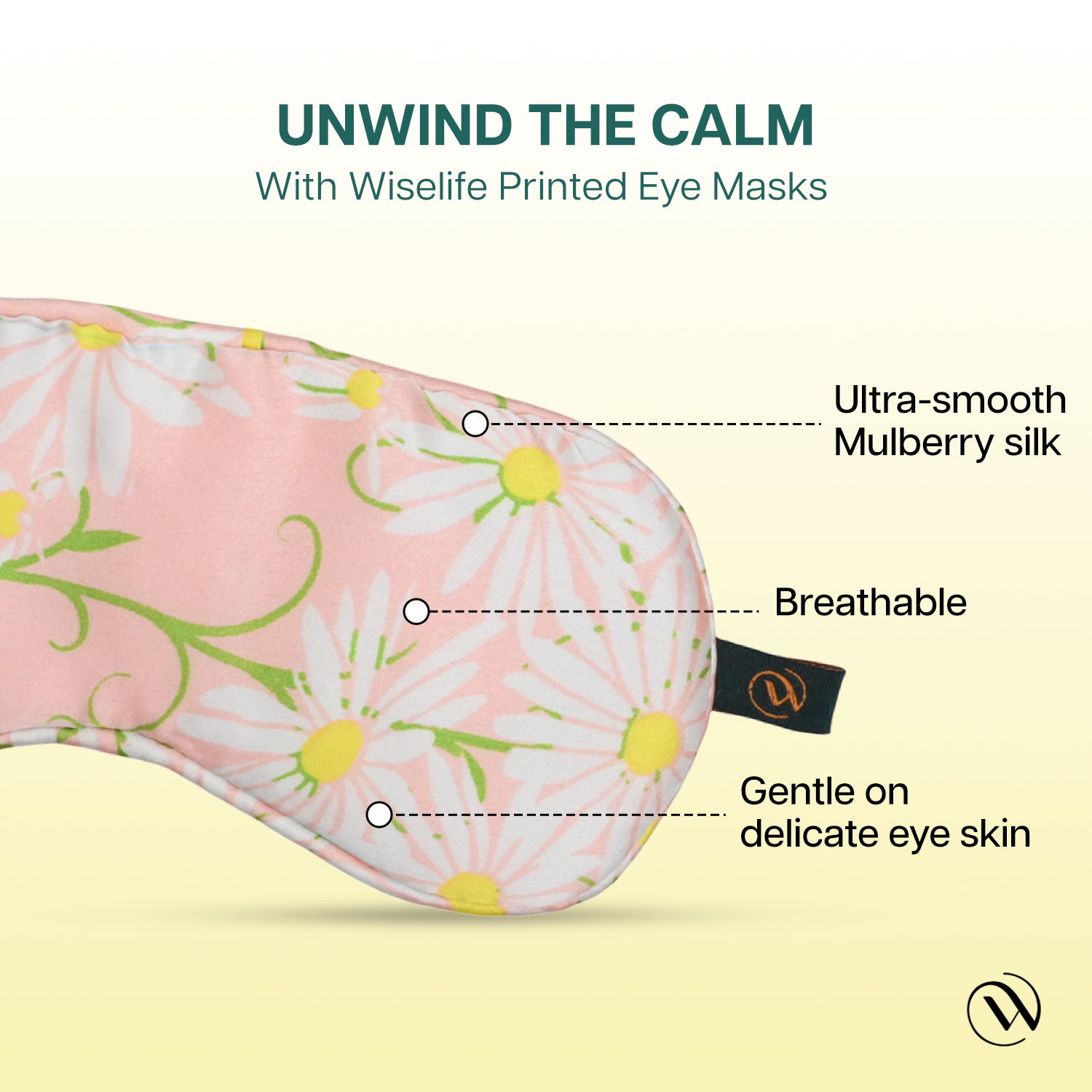 Printed Mulberry Silk Eye Mask