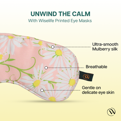 Printed Mulberry Silk Eye Mask