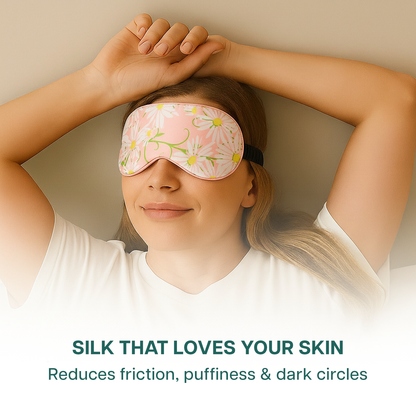 Printed Mulberry Silk Eye Mask