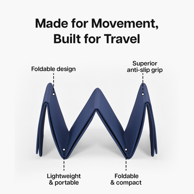 Wiselife Foldable Travel Yoga Mat TPE 6mm