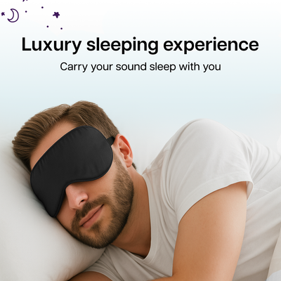 Mulberry Silk Eye Mask (Green + Black)