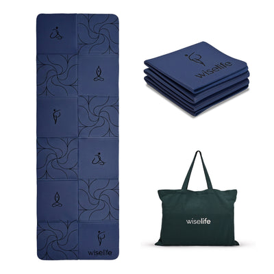 Foldable Travel Yoga Mat TPE 5mm With Carry Bag