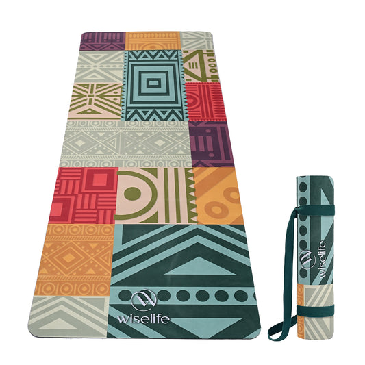 Microfiber & Natural Rubber Yoga Mat - 5mm