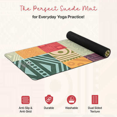 Microfiber & Natural Rubber Yoga Mat - 6mm