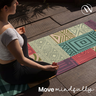 Microfiber & Natural Rubber Yoga Mat - 6mm