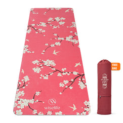 Wiselife pu mat , yoga mat , yoga mat for women , mat , printed mat , yoga mat for bag , yoga mat for home gym , yoga mat for workout