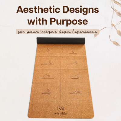 Foldable Cork Yoga Mat - 1 MM