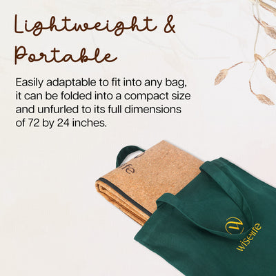 Foldable Cork Yoga Mat - 1 MM