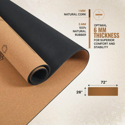 Cork & Natural Rubber Yoga Mat