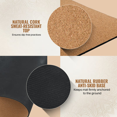 Cork & Natural Rubber Yoga Mat