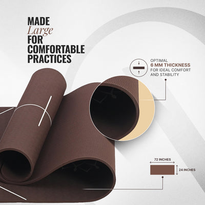True Alignment TPE Yoga Mat - 6mm