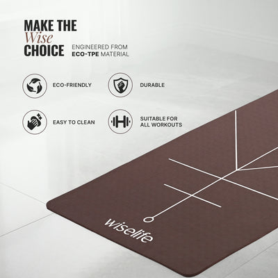 True Alignment TPE Yoga Mat - 6mm