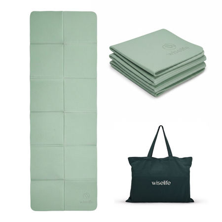 Foldable Travel Yoga Mat TPE 5mm With Carry Bag