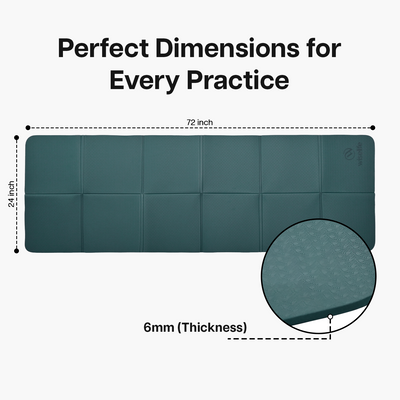 Wiselife Foldable Travel Yoga Mat TPE 6mm