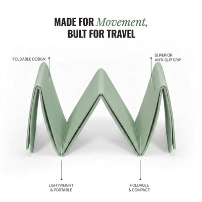 Foldable Travel Yoga Mat TPE 5mm With Carry Bag