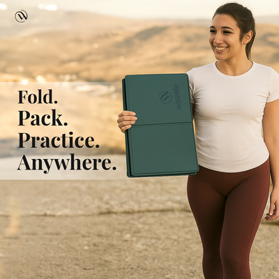 Wiselife Foldable Travel Yoga Mat TPE 6mm