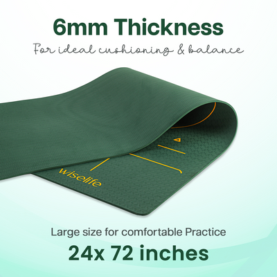 True Alignment TPE Yoga Mat - 6mm