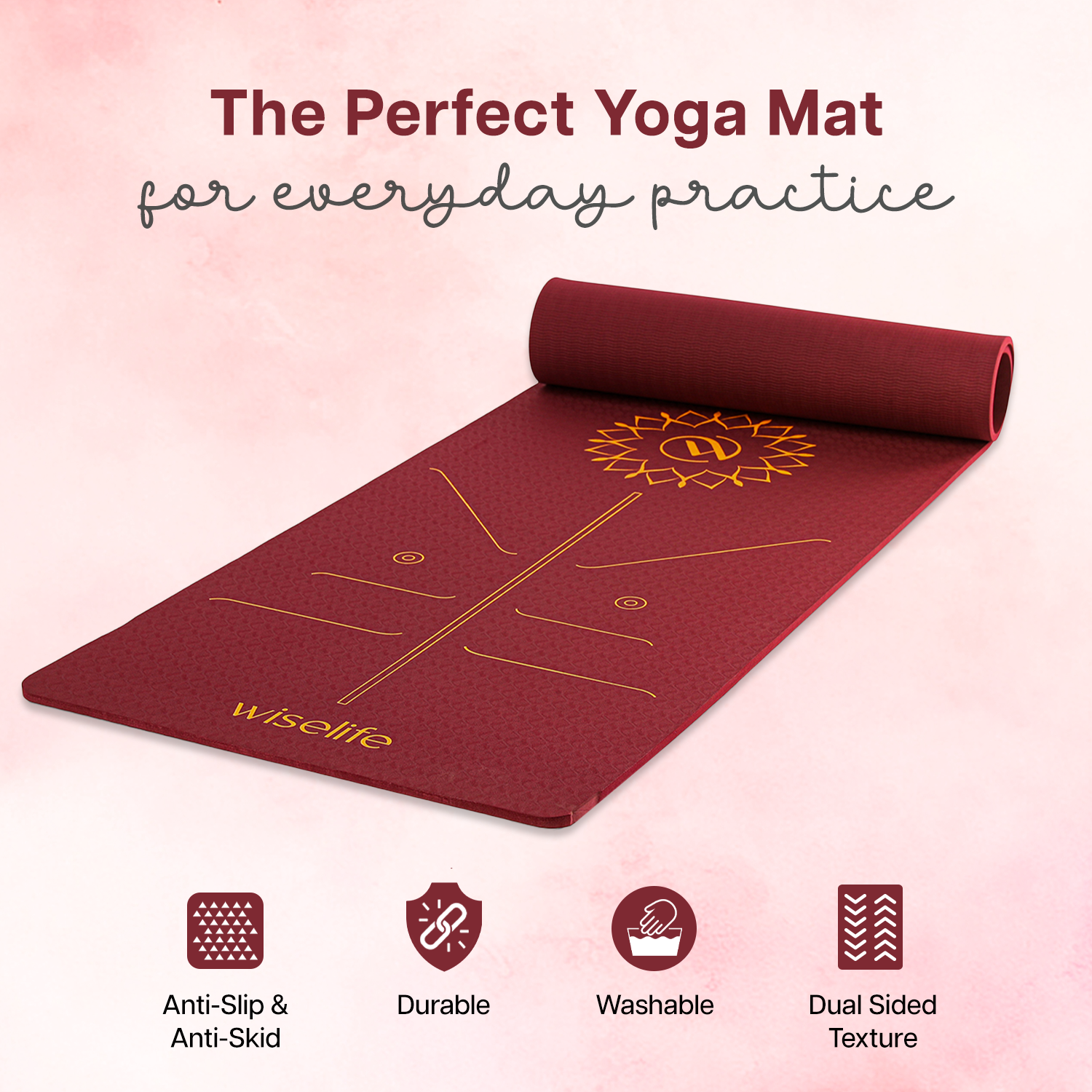 Lotus Alignment TPE Yoga Mat - 10MM