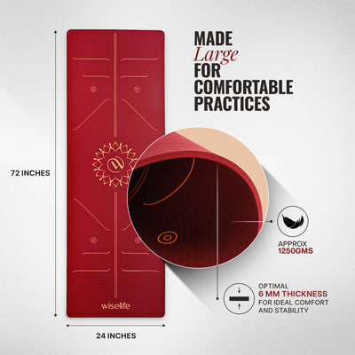 Lotus Alignment TPE Yoga Mat - 10mm
