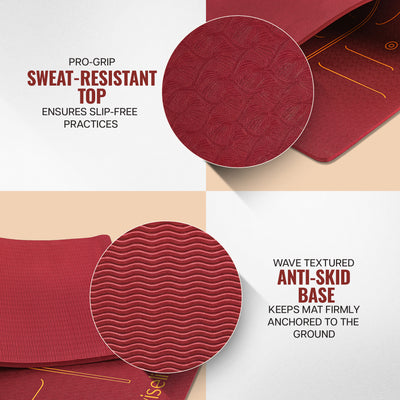 Lotus Alignment TPE Yoga Mat - 10mm
