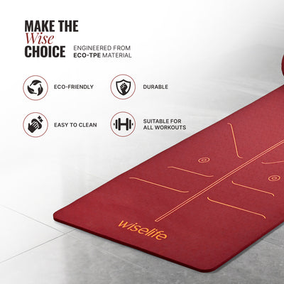 Lotus Alignment TPE Yoga Mat - 10mm