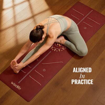 Lotus Alignment TPE Yoga Mat - 10mm