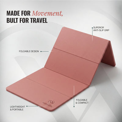 Wiselife Foldable Travel Yoga Mat TPE 5mm