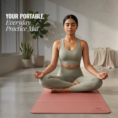 Wiselife Foldable Travel Yoga Mat TPE 5mm