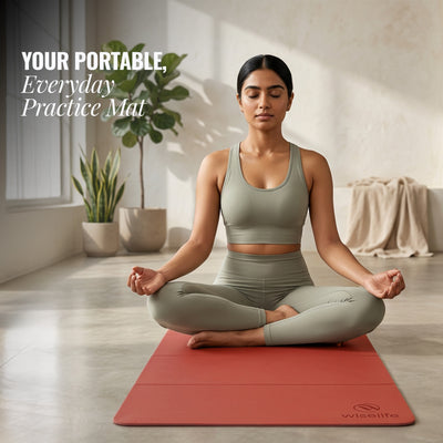 Foldable Travel Yoga Mat Eco TPE 5mm With Carry Bag