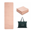 Foldable Yoga Exercise Mat with Carry Bag, Travel-Friendly(Peach)