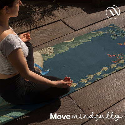 PU Printed & Natural Rubber Yoga Mat - 6mm, Rambagh