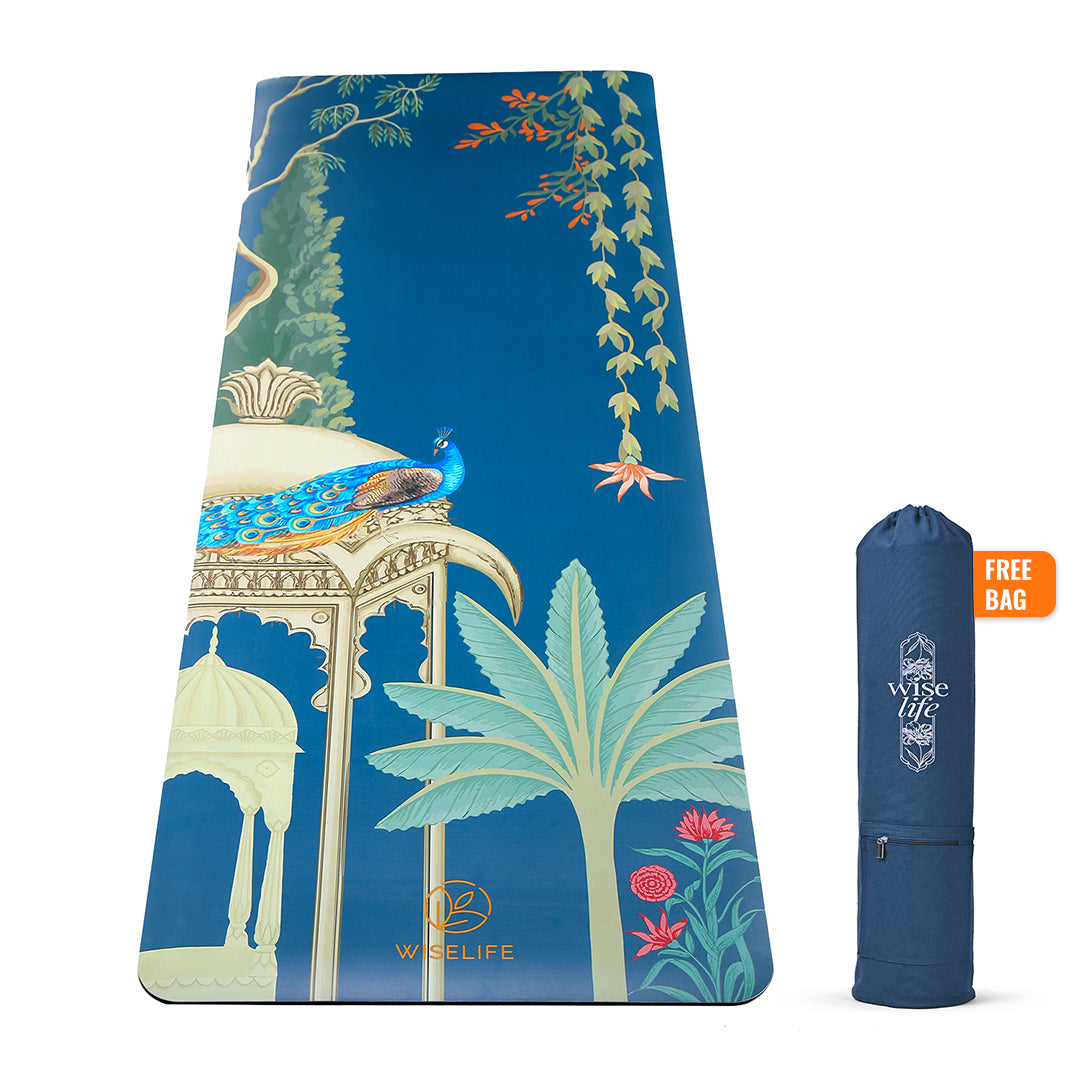 PU Printed & Natural Rubber Yoga Mat - 6mm, Rambagh