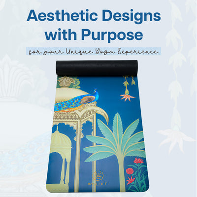 PU Printed & Natural Rubber Yoga Mat - 6mm, Rambagh