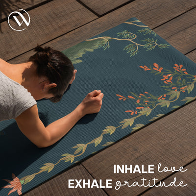 PU Printed & Natural Rubber Yoga Mat - 6mm, Rambagh