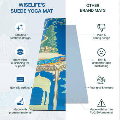 PU Printed & Natural Rubber Yoga Mat - 6mm, Rambagh